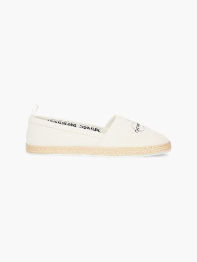 Calvin Klein Cipők HU312558 | Calvin Klein Twill Upper Női Espadrilles Fehér